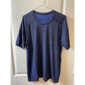 Lululemon Men's Medium Metal Vent Tech S/S Black Blue
